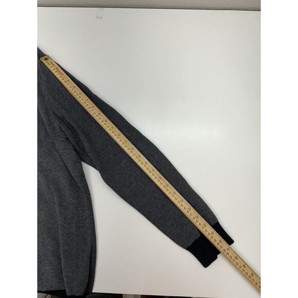 Banana Republic Mens Sweater Shirt Size XXL Gray Long Sleeve Knit Elbow Patches - Picture 7 of 9